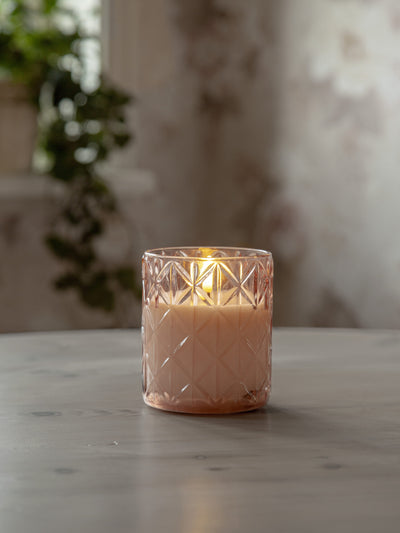 LED Blockljus - varmrosa