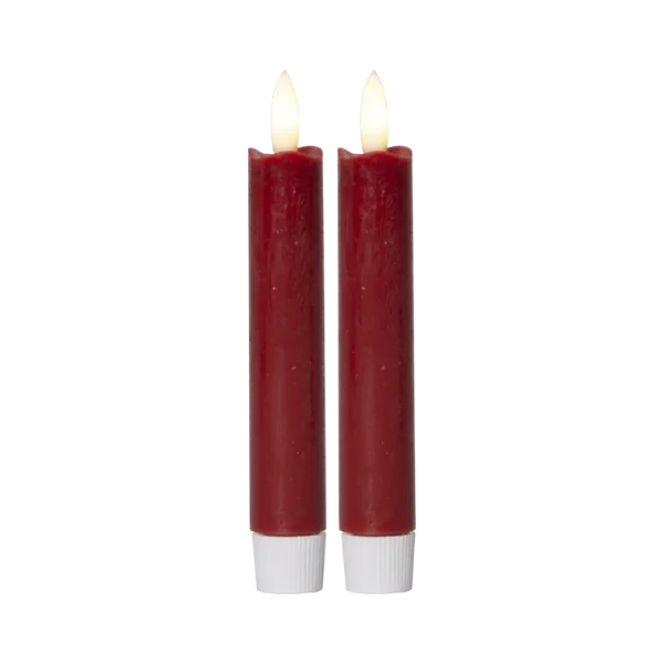 LED-antikljus vinröda – 2-pack, 15 cm - bild 2