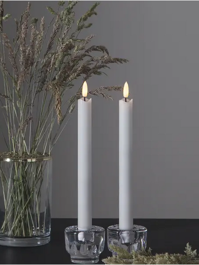 LED-antikljus i äkta vax – 25 cm, 2-pack