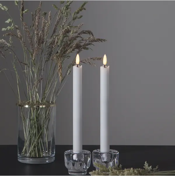LED-antikljus i äkta vax – 25 cm, 2-pack - bild 1