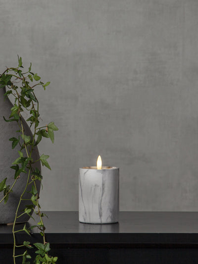 LED Blockljus - marmor