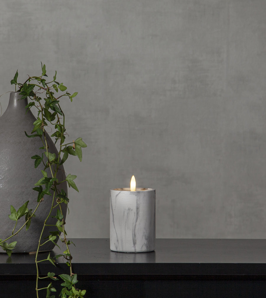 LED Blockljus - marmor - bild 1