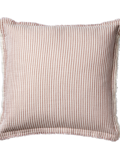 Kuddfodral Line - rosa/vit