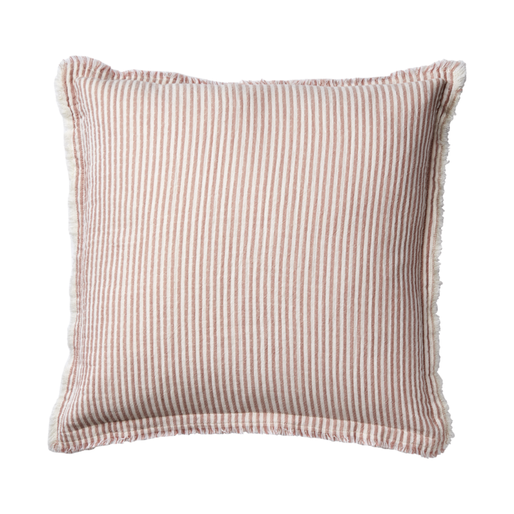 Kuddfodral Line - rosa/vit - bild 1