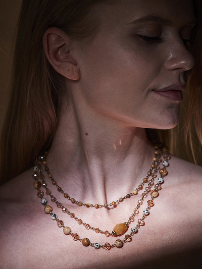 Halsband Hilda – brun ton