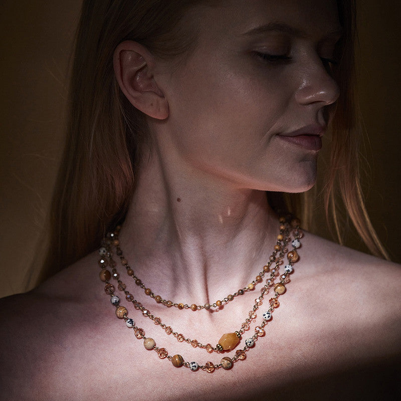 Halsband Hilda – brun ton - bild 1