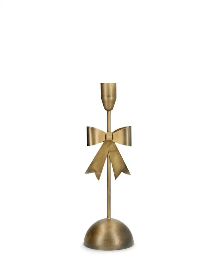 Ljusstake med rosett i mässing – för kronljus, höjd 28 cm - bild 2