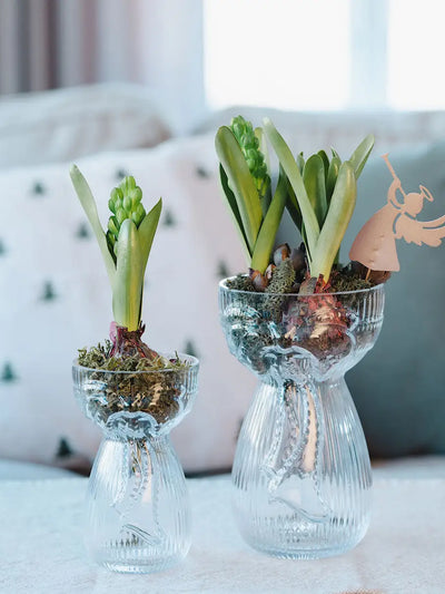 Ängel på stick guld – Dekoration till julblommor