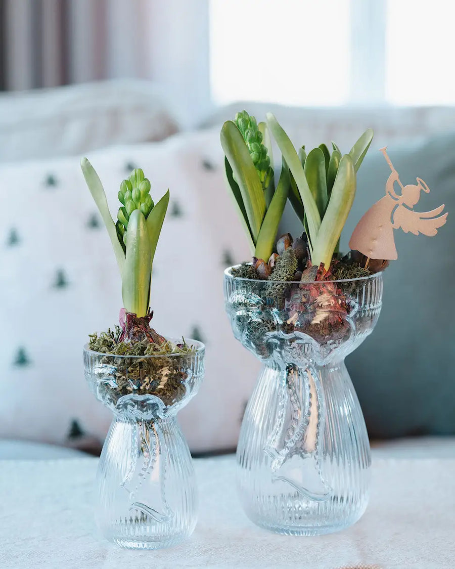 Ängel på stick guld – Dekoration till julblommor - bild 1