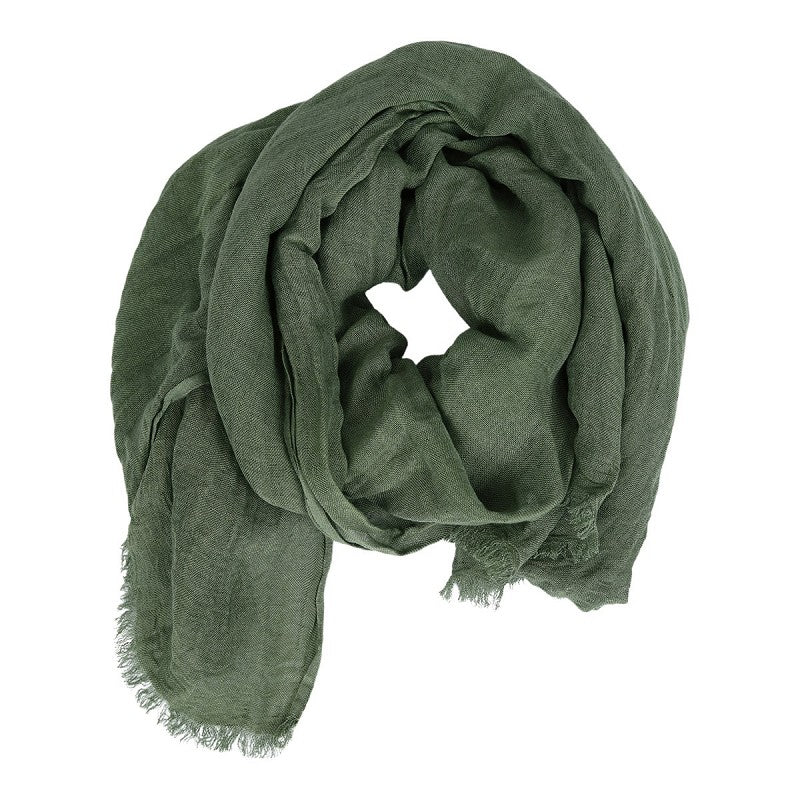 Grön sjal i linne och viskos - Lätt & elegant!