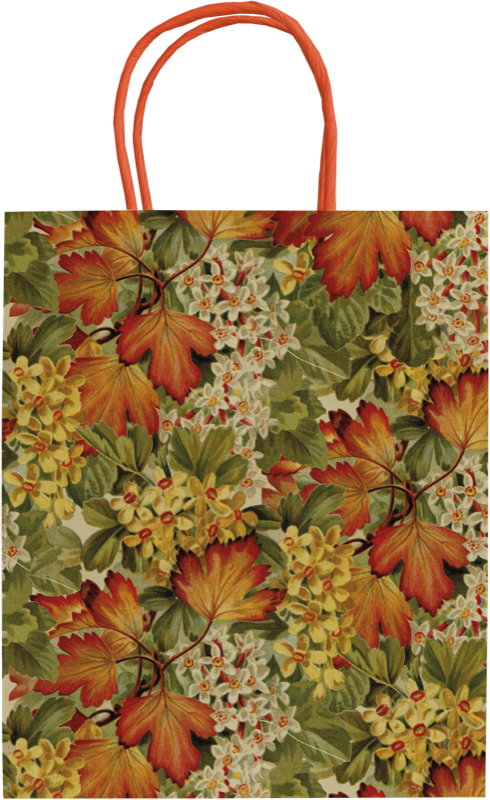 Presentpåse höstlöv – presentpåse i papp, 19x24x8 cm