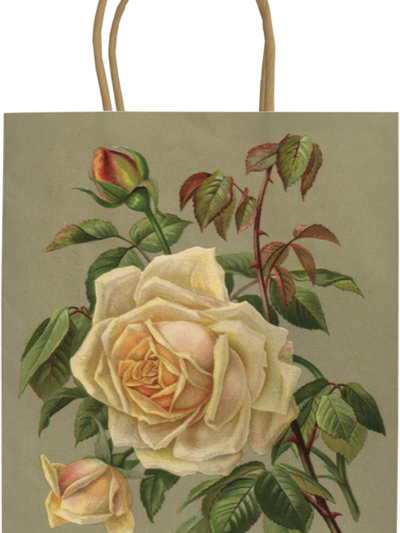 Presentpåse - gula rosor