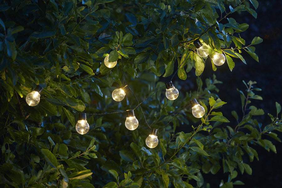 Solcellsslinga med glober – 10 LED för balkong och trädgård - bild 1