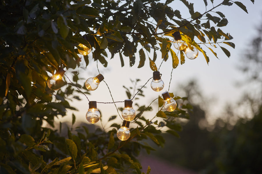 Solcellsslinga med glober – 10 LED för balkong och trädgård - bild 3