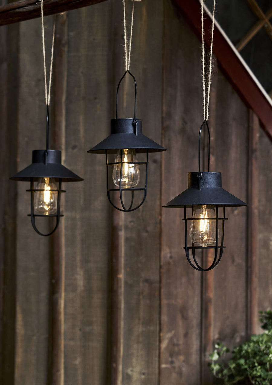 Solcellslykta Cage – hängande dekoration med filament LED - bild 1