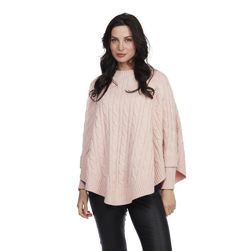 Poncho Eliza - rosa | Mjuk damponcho i viscose-mix - bild 1
