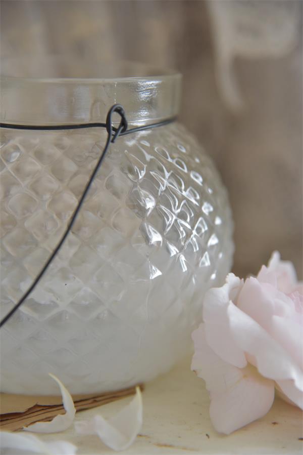 Snöljus värmeljuslykta i glas – från Jeanne d'Arc Living - bild 2
