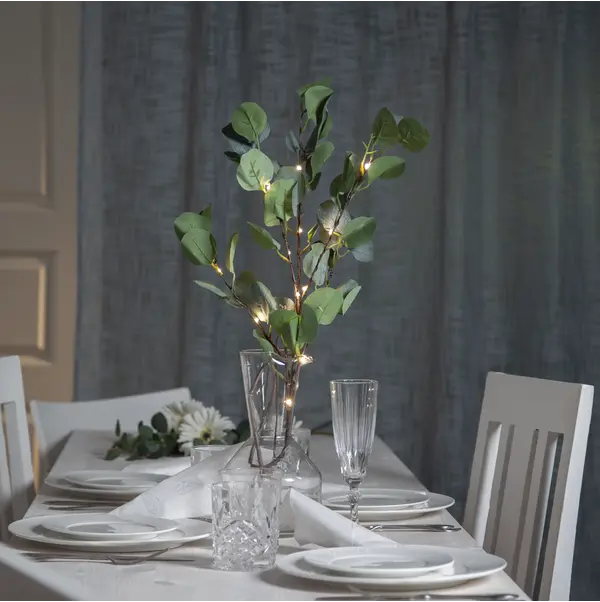Dekorationskvist eucalyptus med LED-ljus – 90 cm - bild 1