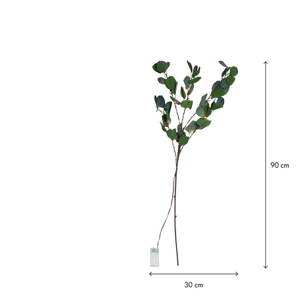 Dekorationskvist eucalyptus med LED-ljus – 90 cm - bild 3