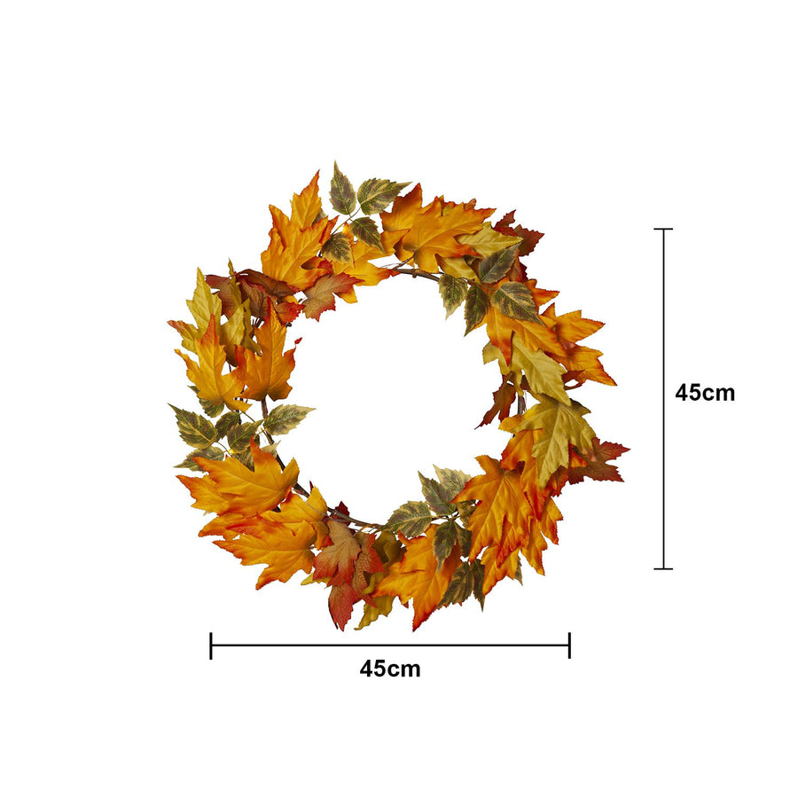 Höstkrans med LED – 30 varmvita dewdrop-ljuspunkter, Ø45 cm - bild 2