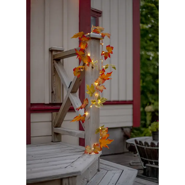 Höstgirlang med LED-ljus – 30 dewdrop-ljuspunkter - bild 2