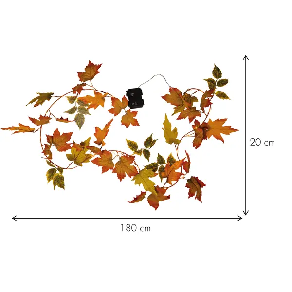 Höstgirlang med LED-ljus – 30 dewdrop-ljuspunkter - bild 4