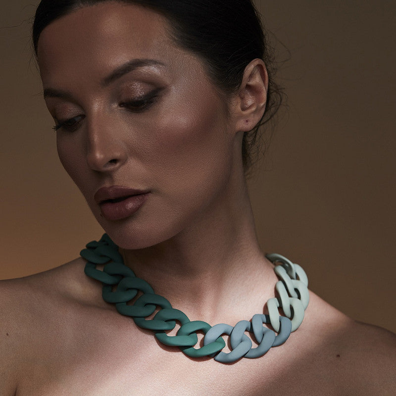 Halsband Sara – Grön ton - bild 1
