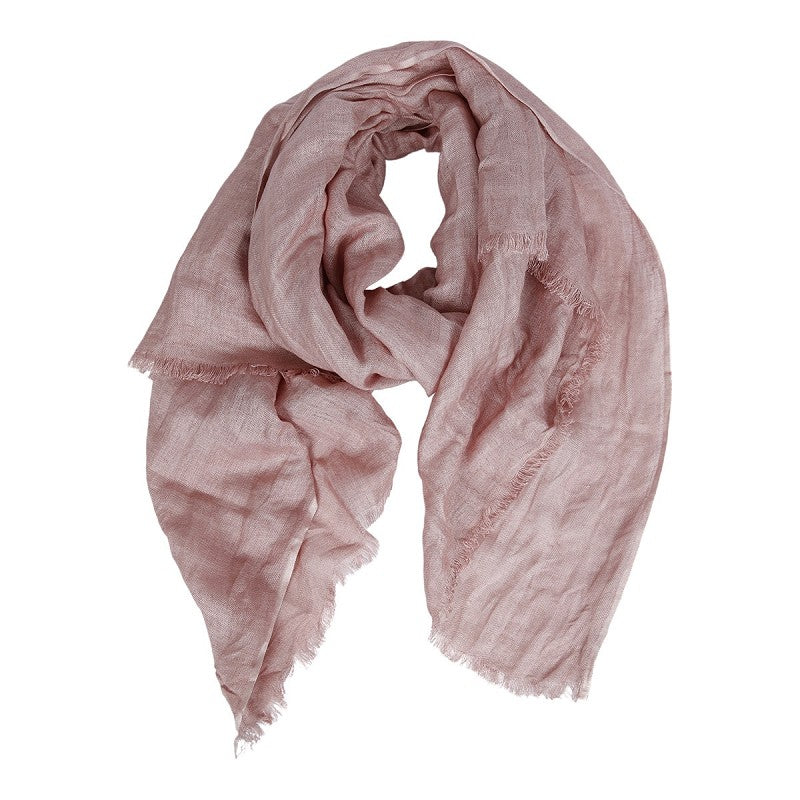 Rosa sjal i linne och viskos - Lätt & elegant!