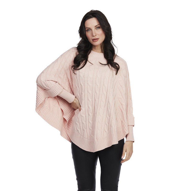 Poncho Eliza - rosa | Mjuk damponcho i viscose-mix - bild 3