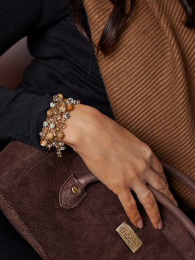 Hilda – armband i brun ton