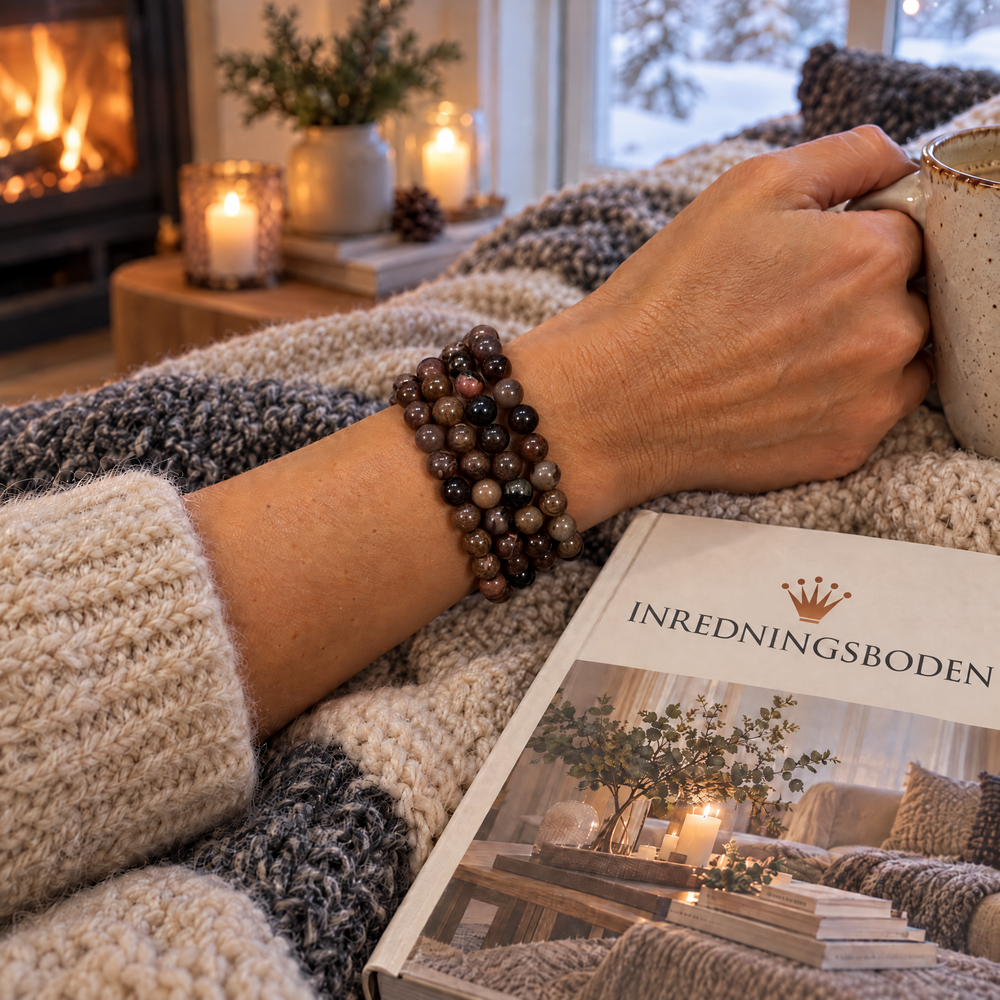 Armband med bruna pärlor