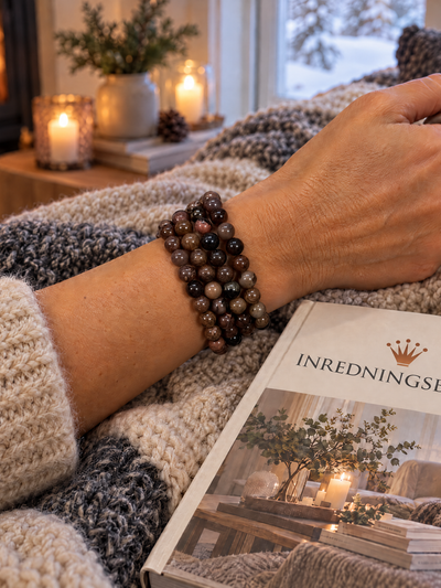 Armband med bruna pärlor