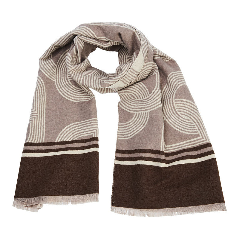 Sjal Laura – beige, mönstrad - bild 3
