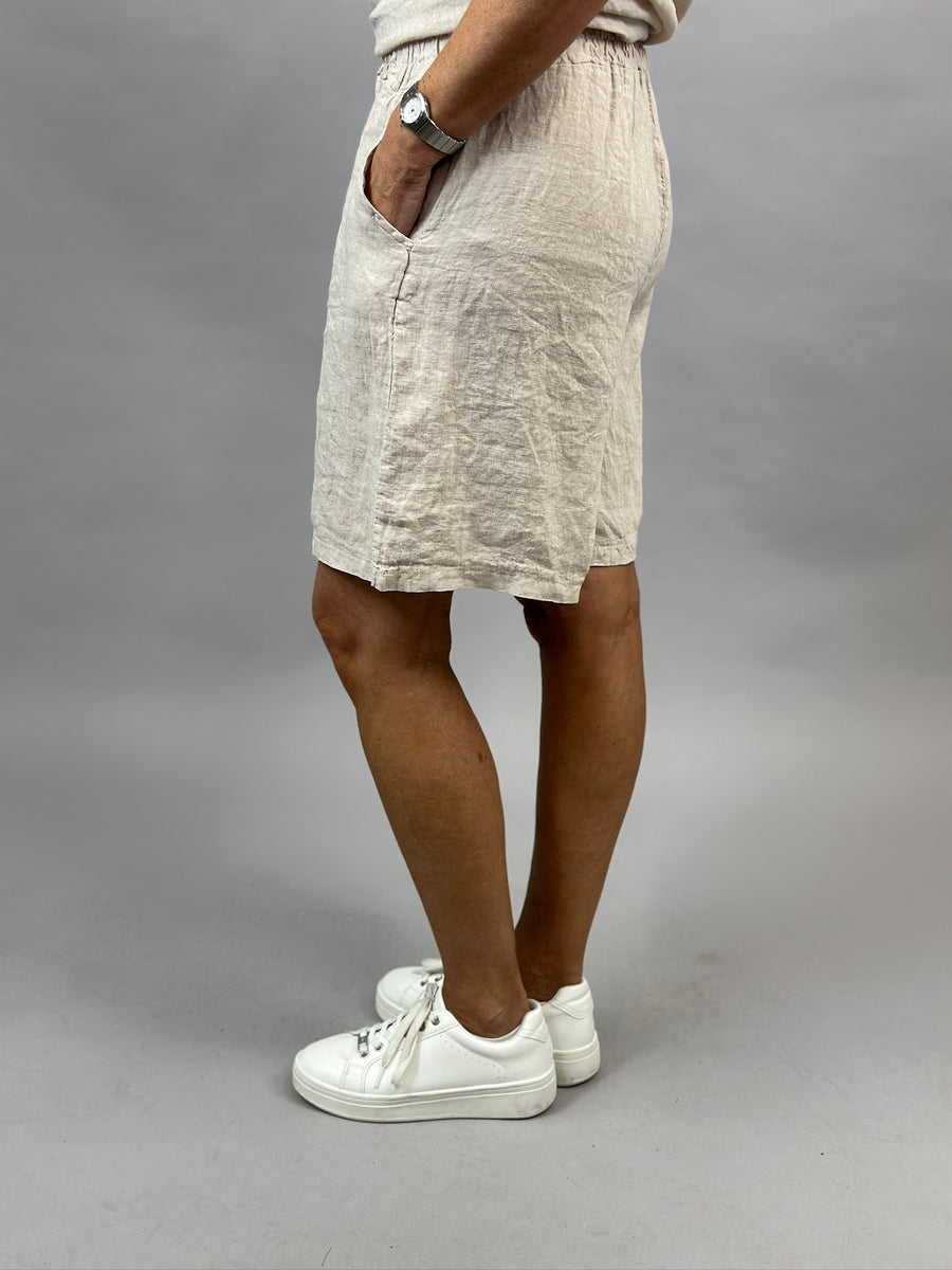 Linneshorts - beige - bild 2