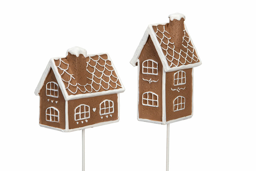 Pepparkakshus på stick – juldekoration, 2-pack - bild 2
