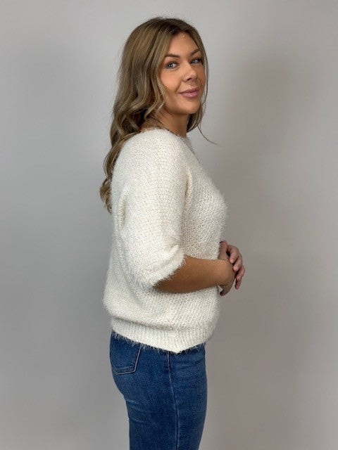 Stickad tröja - Parisa - Beige - bild 2