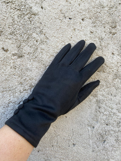 Handskar med knappar - Svart