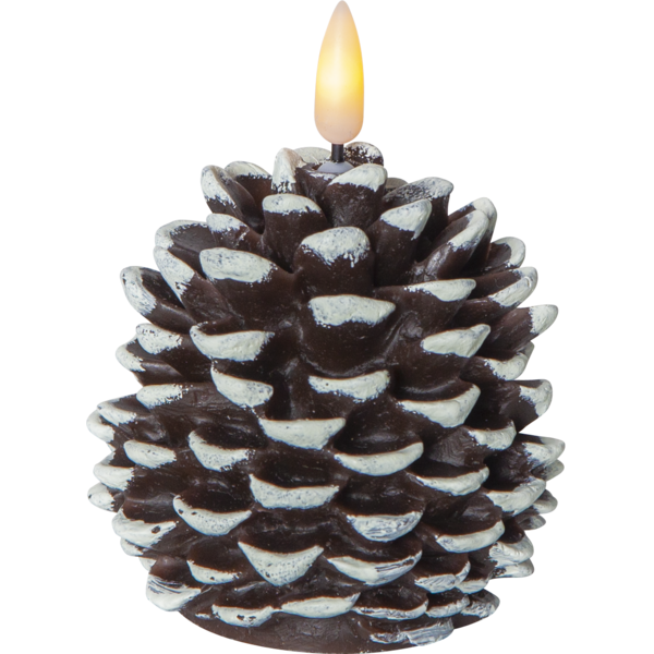 Kotteljus med LED & Timer – Naturtrogen Låga, 8×10,5 cm - bild 4