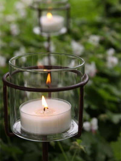Värmeljushållare med glas - Eldgarden