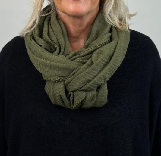 Sjal i 100% viskos – army - bild 2