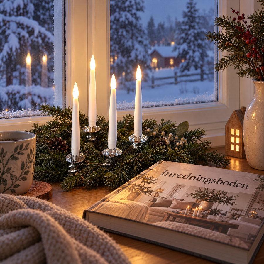 LED-julgransljus 4-pack – vita med varmgult sken - bild 1