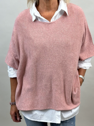Ponchotröja - rosa