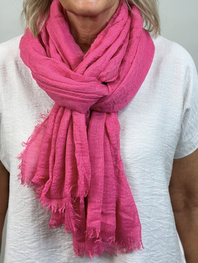 Sjal - viscose, fushia