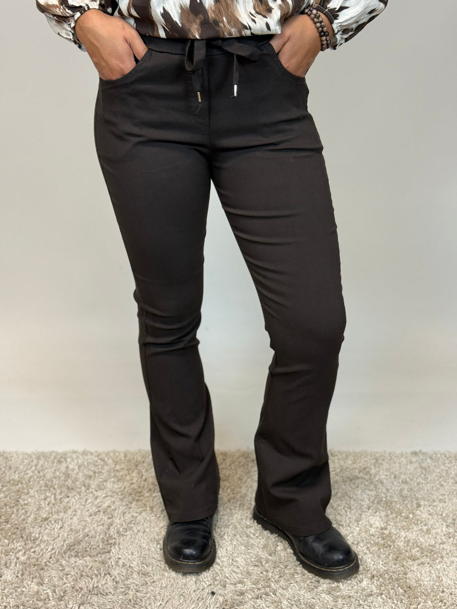 Bootcut-byxor – brun - bild 2