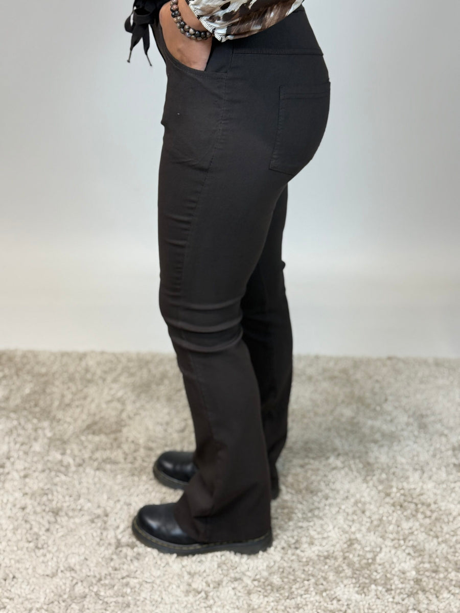Bootcut-byxor – brun - bild 3