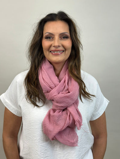 Sjal - viscose, rosa