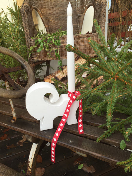 Den lilla bocken – Handgjord ljusstake från Gävle – vit - bild 2