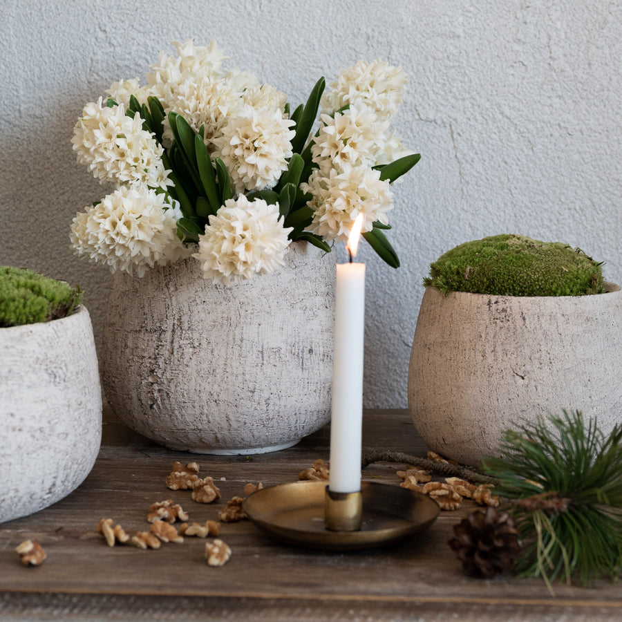 Blomkruka - cremefärgad betong - bild 1